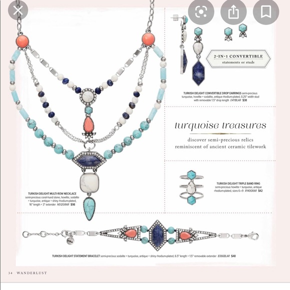 Chloe+Isabel Turkish Delight Necklace & Earrings Set - Picture 3 of 7